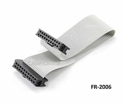 6 Inch 20-pin 2x10-pin 2.54-pitch Female 20-wire Idc Flat Ribbon Cable, Fr-2006