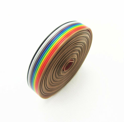 1.27mm Spacing Pitch10 Way 10p Flat Color Rainbow Ribbon Cable Wiring Wire