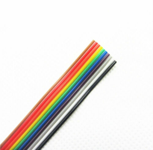 1.27mm Spacing Pitch10 Way 10p Flat Color Rainbow Ribbon Cable Wiring Wire  L