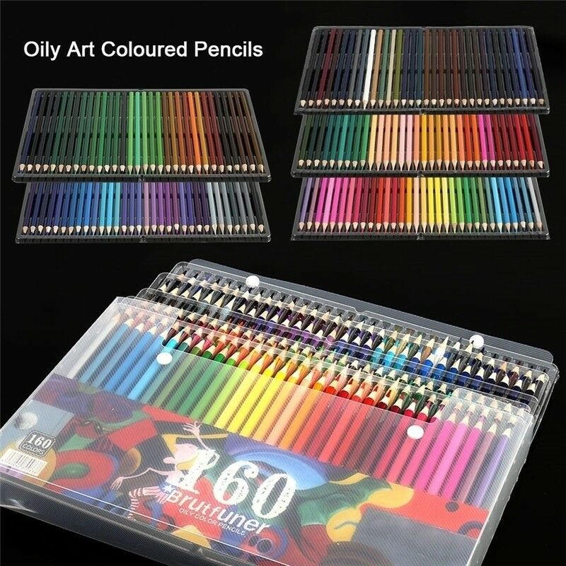 160safe Non-toxic Oil Colored Pencil Lapis Decor Pro Artist Pencils Drawing Art