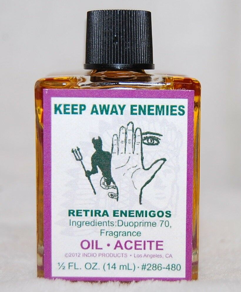 Keep Away Enemies Magical Oil (1) 4drms , Remove Enemies,  Santeria, Hoodoo