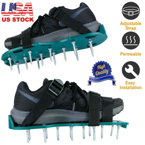 Lawn Aerator Shoes Lawn Spikes Shoes Sandal With Adjustable Straps For Garden