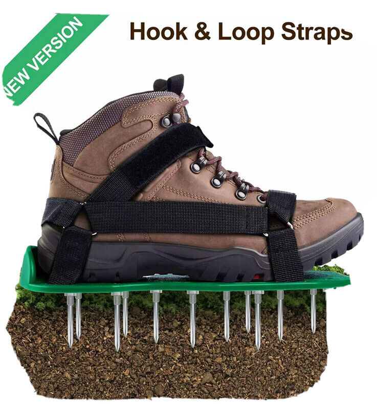 Ohuhu Lawn Aerator Shoes Gardening Tool To Loosen The Soil & Promote Root Growth