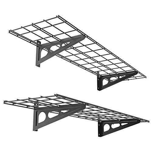 2-pack 1x4ft 12-inch-by-48-inch Wall Shelf Garage Storage Rack Wall Mounted