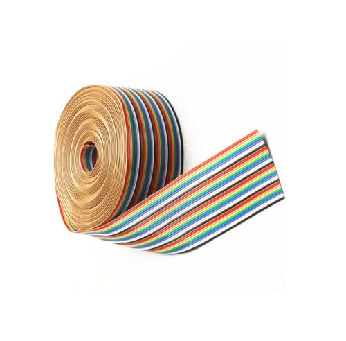 2m 6.6ft 40 Way 40 Pin Flat Color Rainbow Ribbon Idc Cable Wire Rainbow Cable N