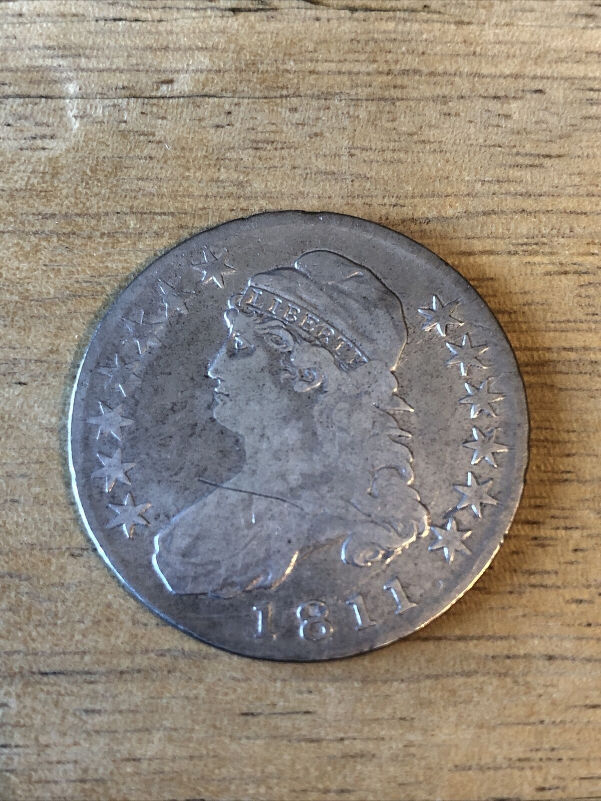 1811 Capped Bust Half Dollar 50c Large 8