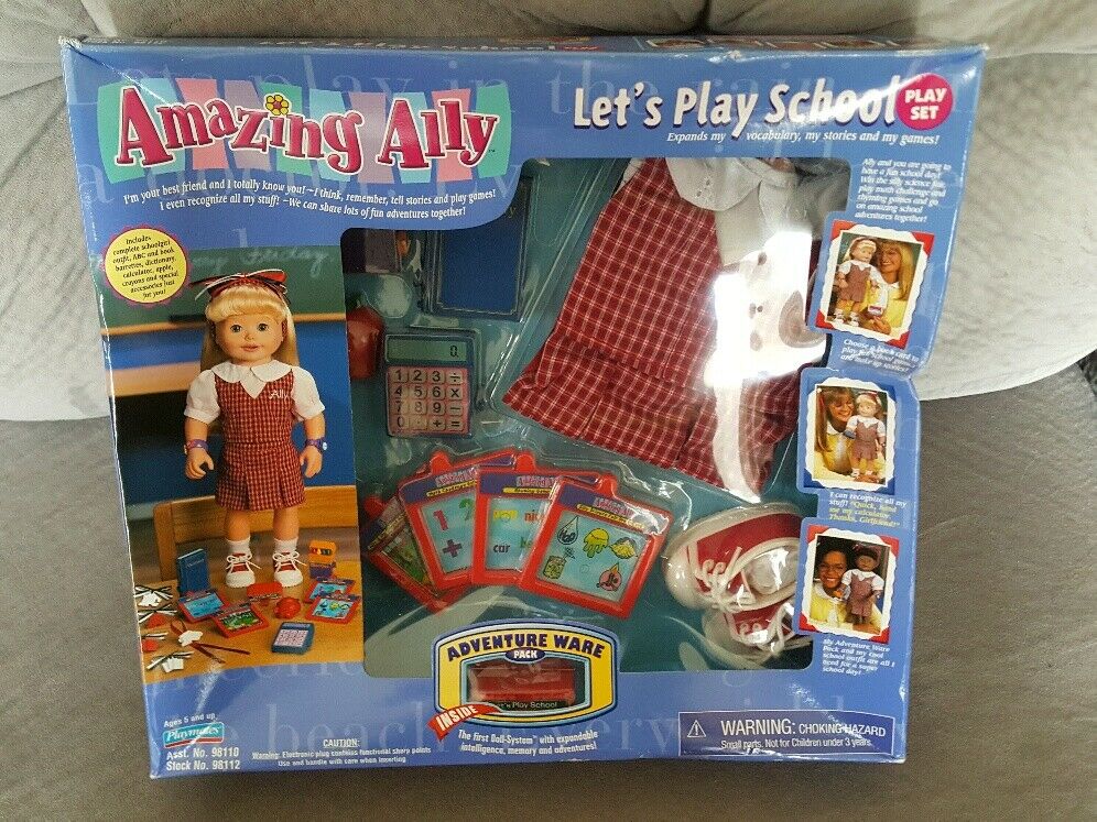 Amazing Ally 1999 Interactive Doll Let's Play School Play Set Nrfb Never Opened