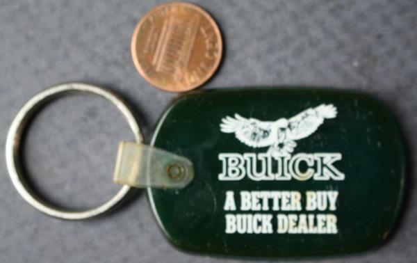 1980s Era Buick Motor Cars Happy The Hawk Logo Keychain-a Better Buy Dealer-cool