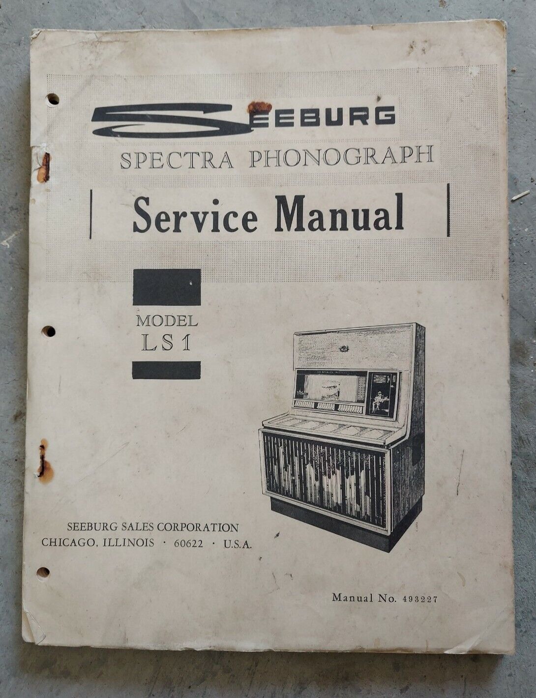 Seeburg Jukebox Phonograph Ls1 Service Manual  / Original / 493227