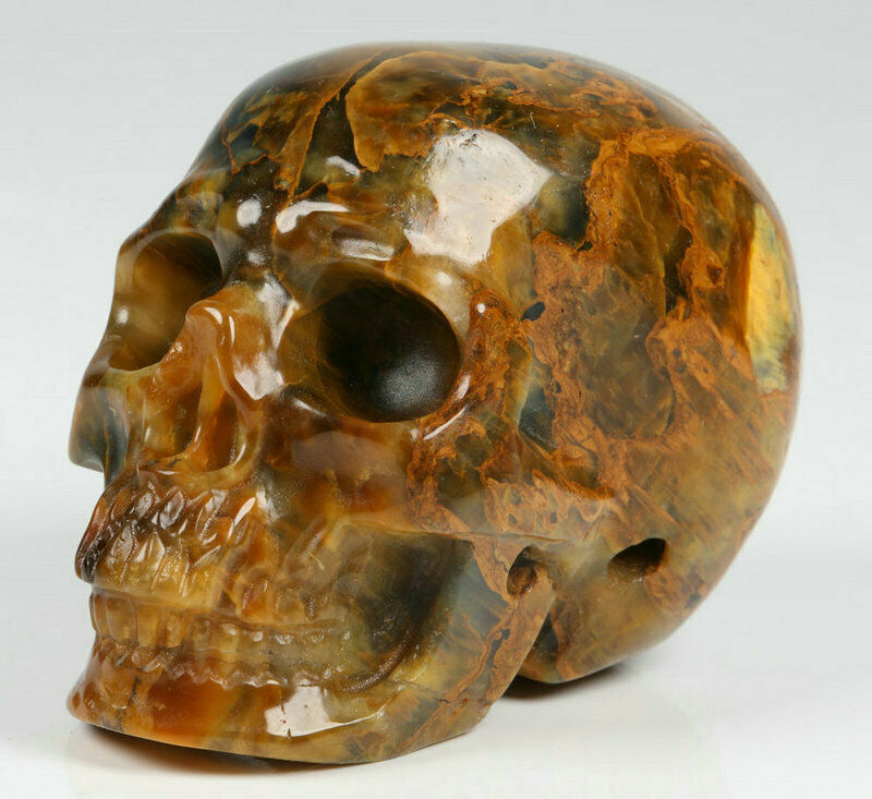 2.0" New Pietersite Carved Crystal Skull, Realistic, Crystal Healing