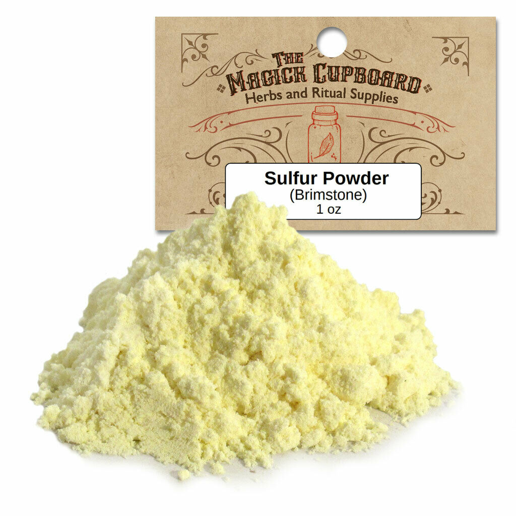 Sulfur Powder (brimstone) 1 Oz Package Protection Spells Banishing Witchcraft