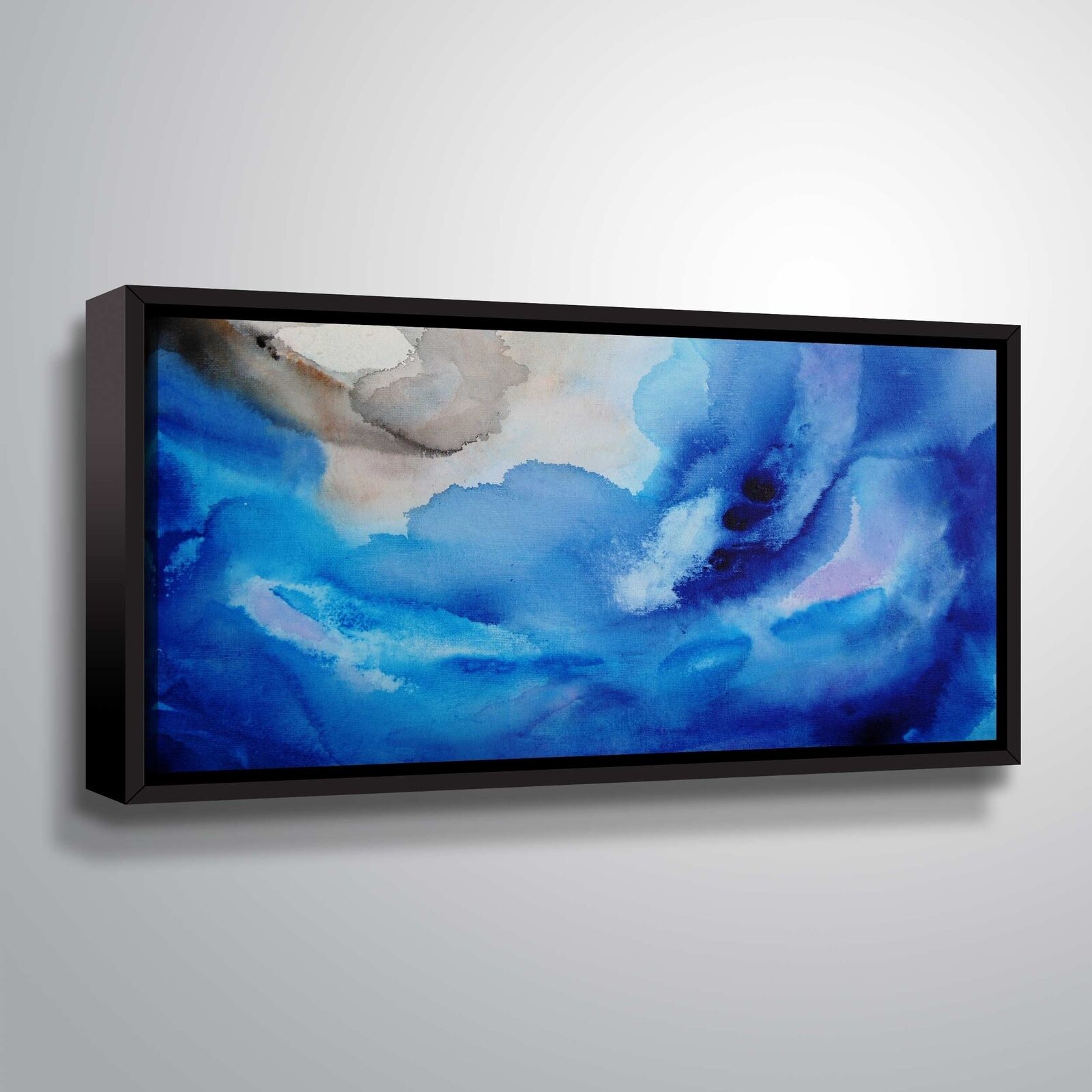 Artwall Blue Wave 1 Gallery Wrapped Floater-framed Canvas  Extra Large