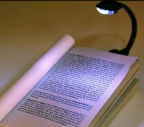 Mini Flexible Clip-on Bright Booklight Laptop White Led Book Reading Light Lamp