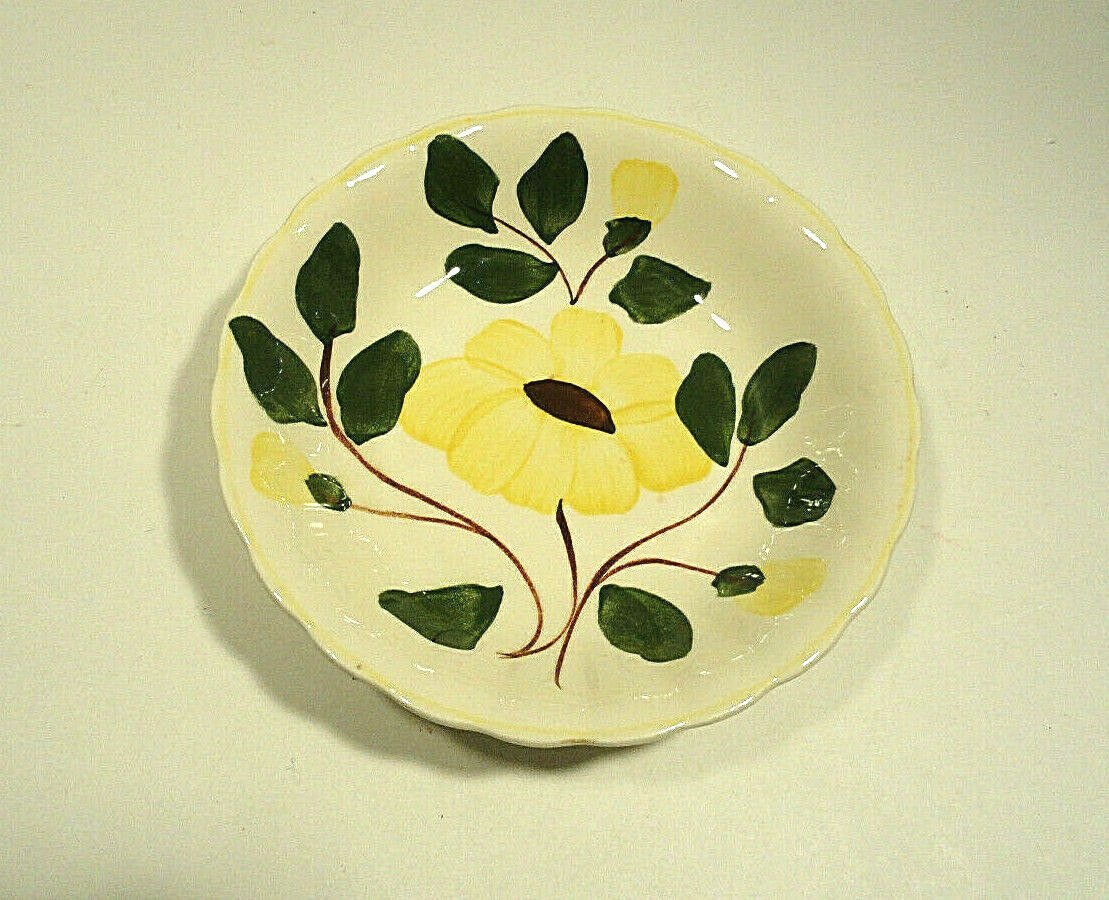 Blue Ridge Southern Pottery Yellow Nocturne Fruit / Dessert Bowl