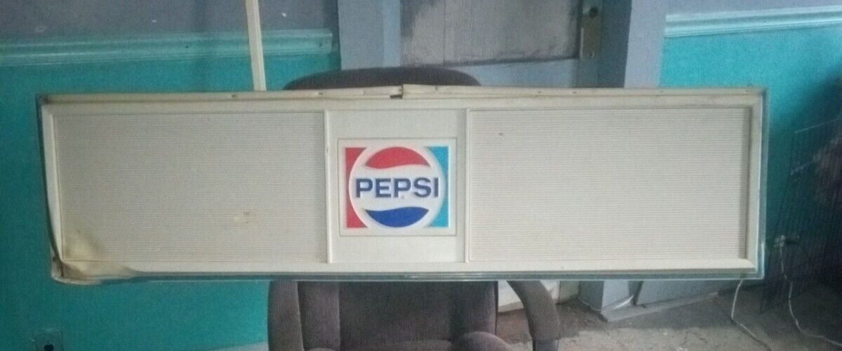 Pepsi Menu Board From Steel Trolley Diner, Lisbon, Ohio