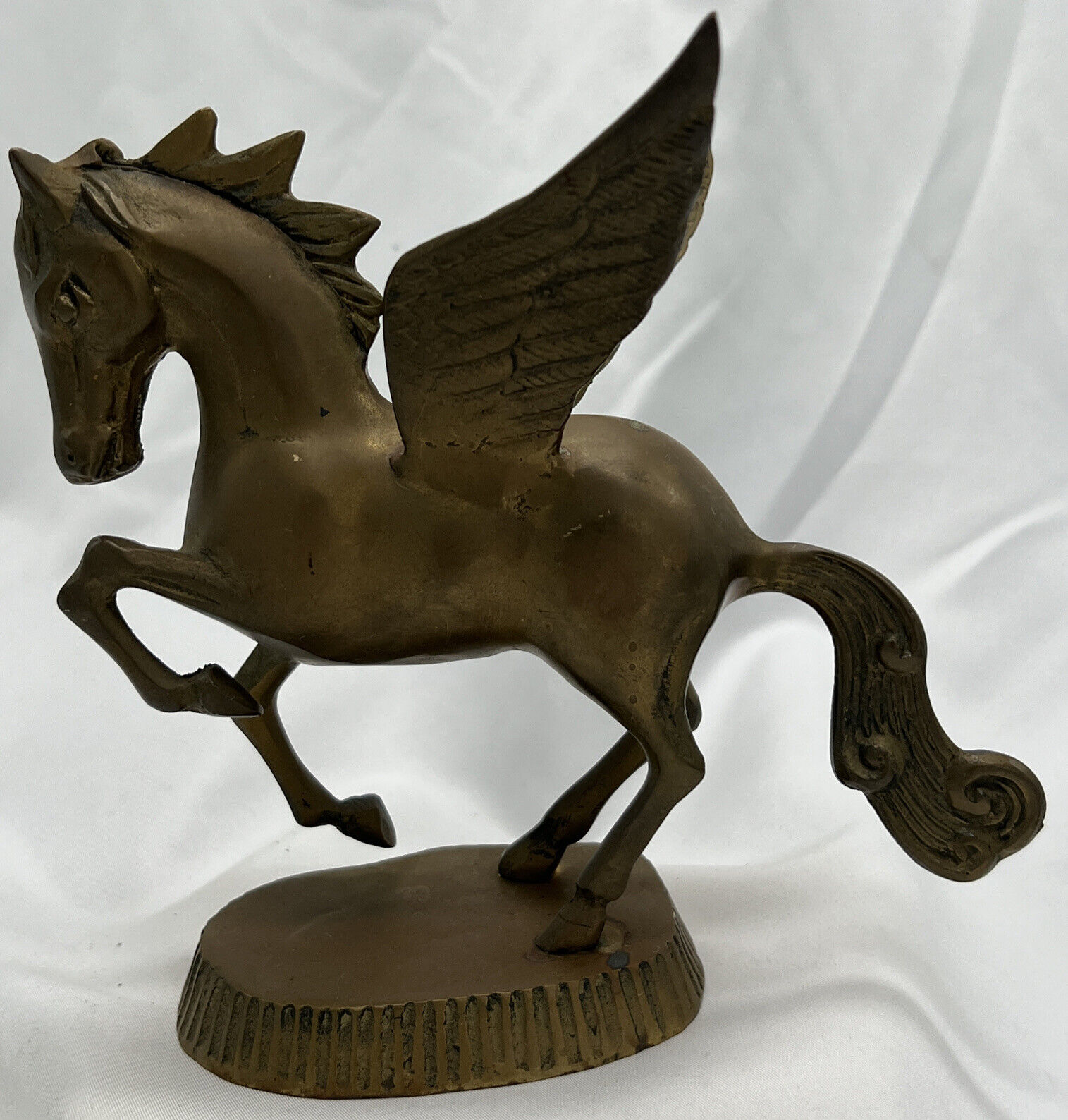 Vintage Brass Pegasus Flying Winged Mythological Horse Heavy 7"