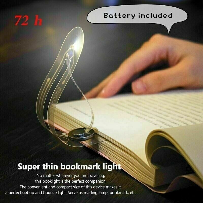 New Mini Book Reading Light Led Flexible Bookmark Light Lamp For Night Reading