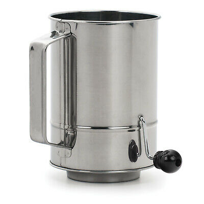 Rsvp Endurance Stainless Steel Crank Style Flour Sifter 5 Cup