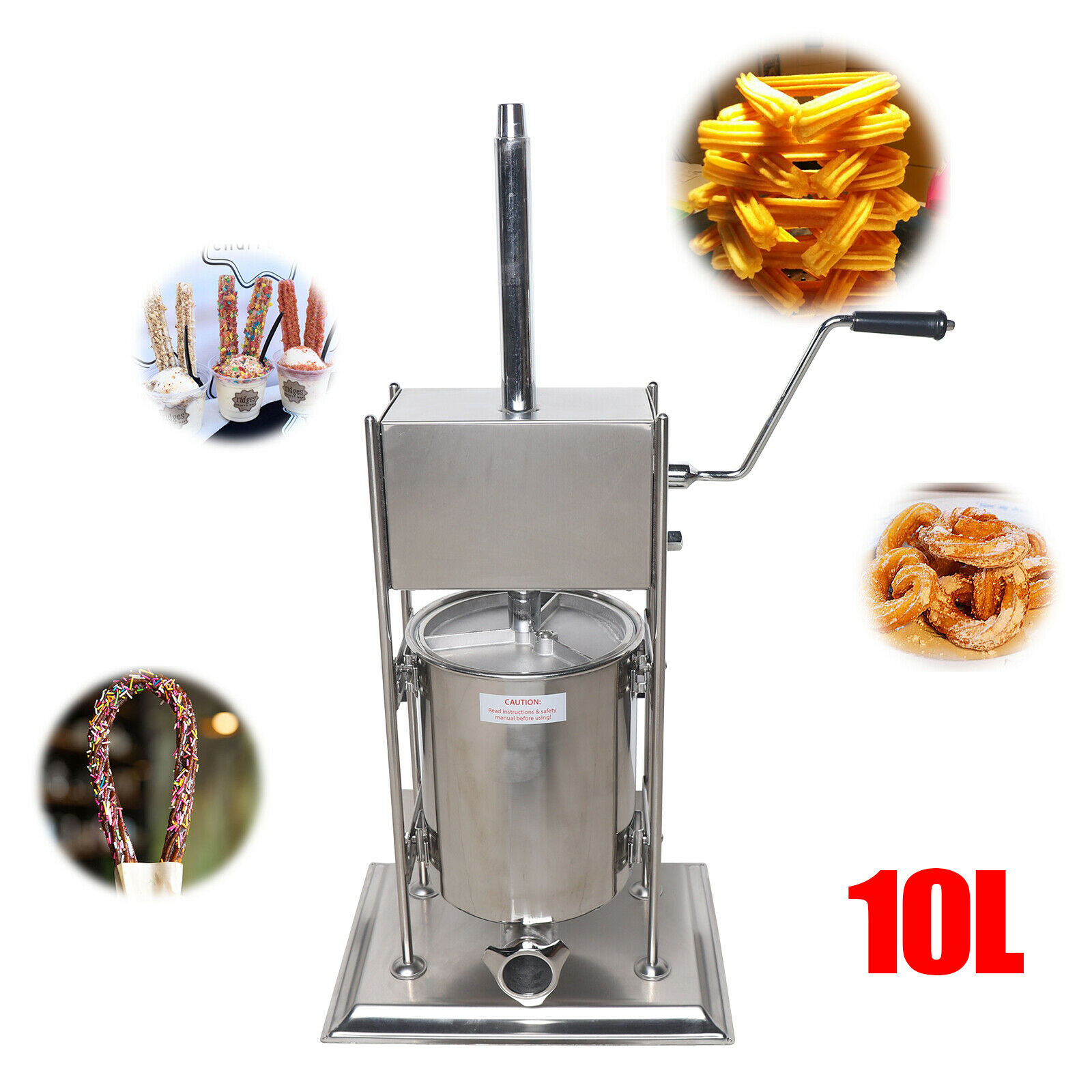 1*10l Commercial Manual Latin Fruit Donut Machine For Restaurant Stainless Steel