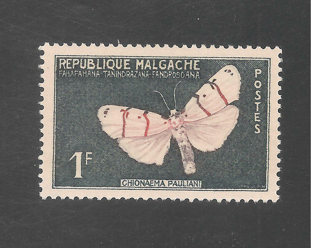 Malagasy Republic #309 Vf Mint Vlh - 1960 1fr Chionaema Pauliani Butterfly