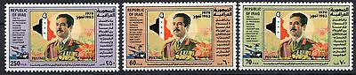 Iraq Saddam Hussein Head Of Baath Party 1983 Mnh** Scott# 1134 - 1136
