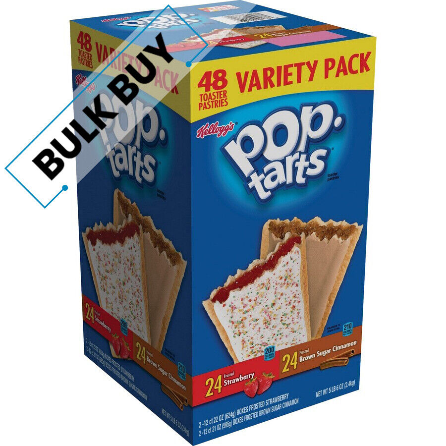 Pop Tarts Variety Pack - Assorted - 2.69 Lb - 48 / Box | Bulk Order Of 5 Boxes
