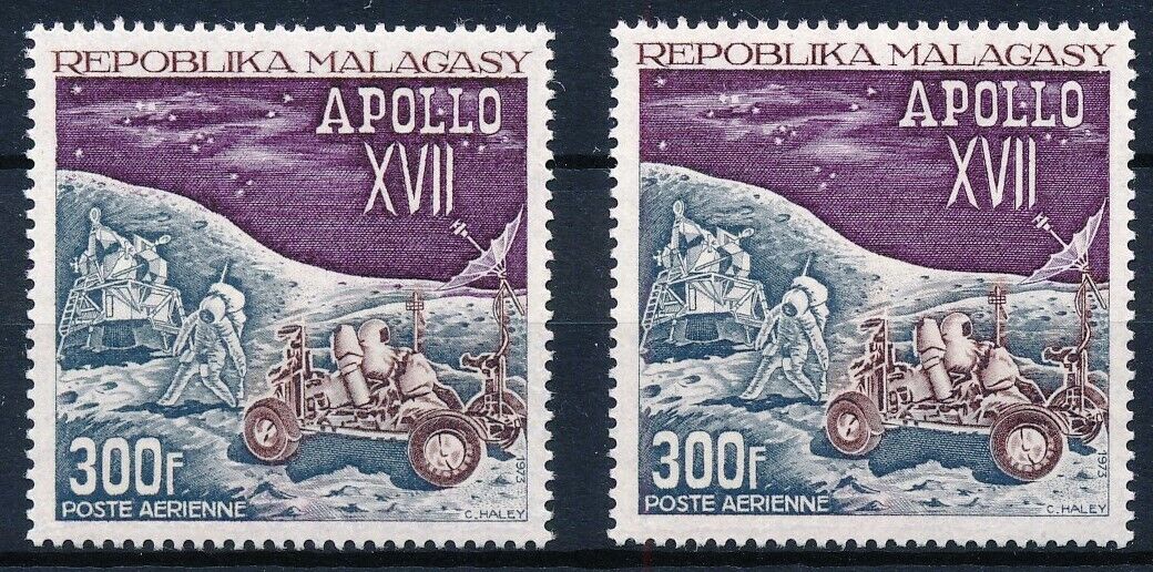 [p16844] Madagascar 1973 : Space - 2x Good Very Fine Mnh Airmail Stamp