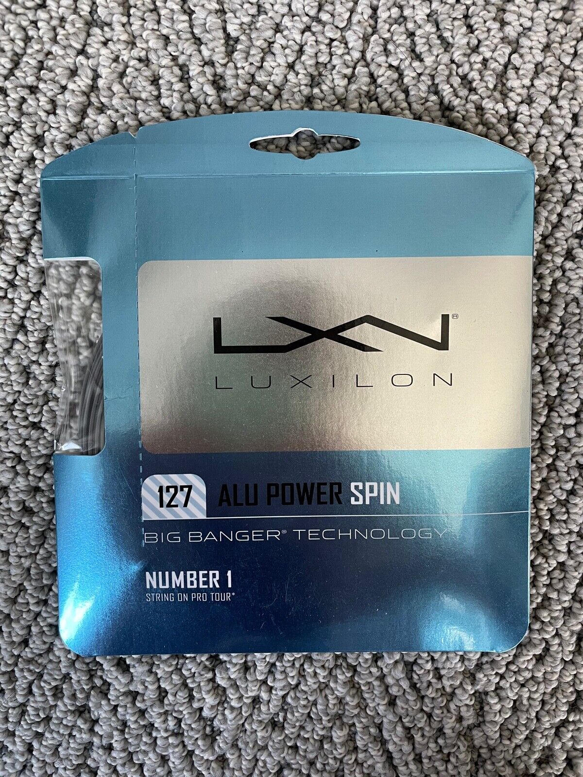 Luxilon Alu Power Spin 127 (16 Gauge) Tennis String Silver Brand New