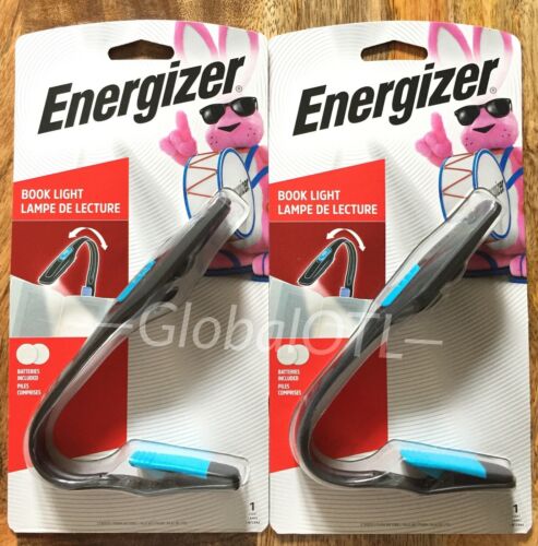 Lot Of 2 Energizer Clip On Battery Operated Book Light Latest Model New & Sealed