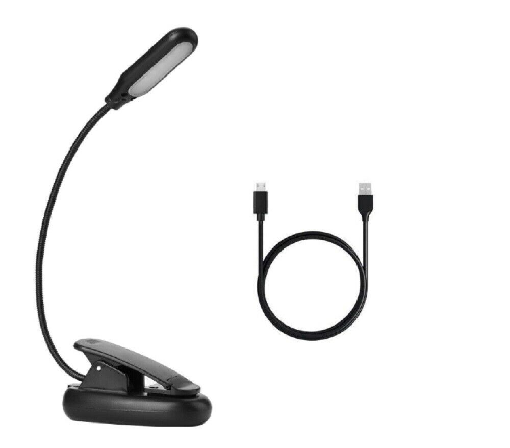 Led Reading Book Light With Flexible Clip Usb Rechargeable Lamps For Reader