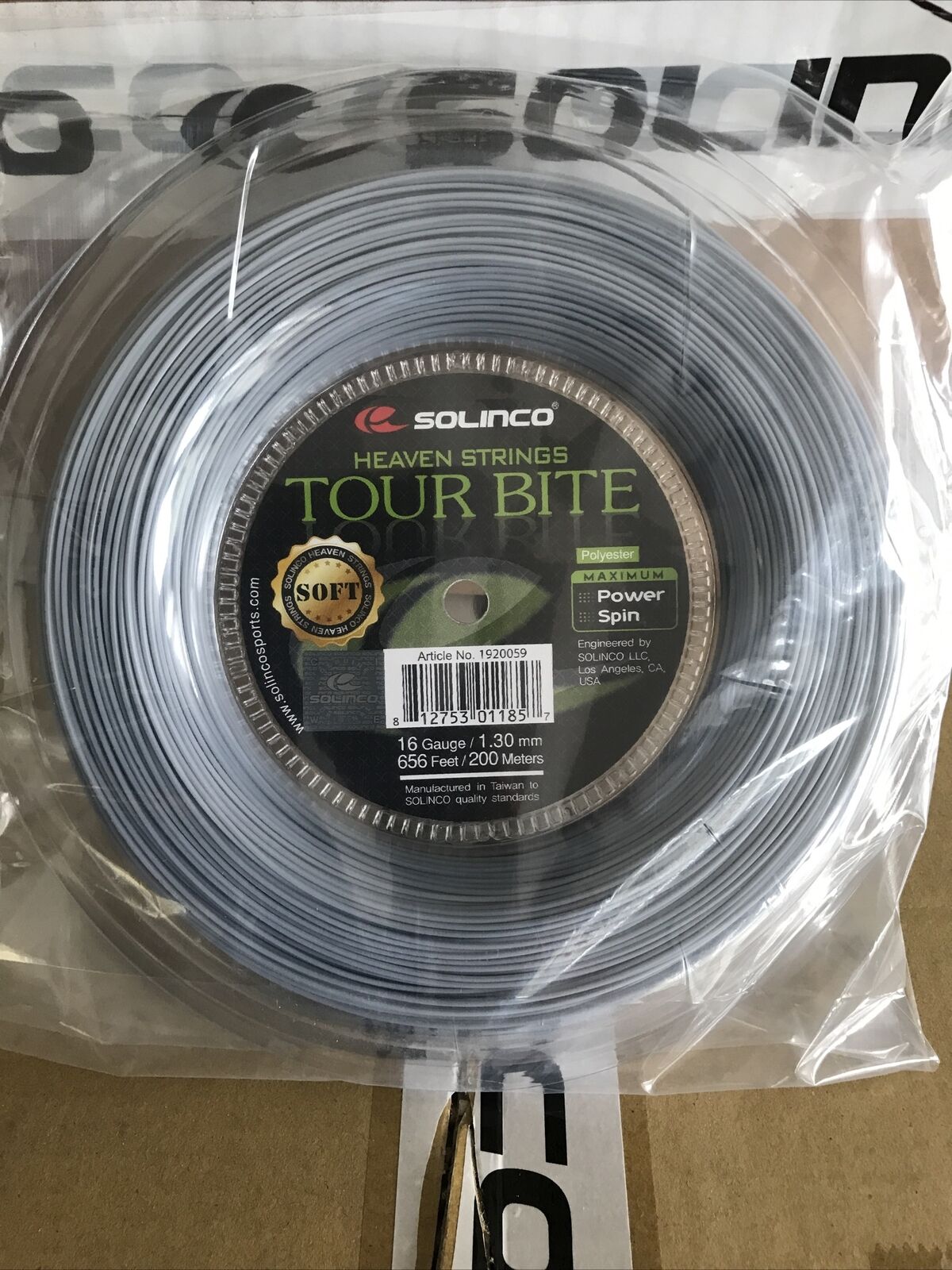 Solinco Tour Bite Soft 16 1.30mm 656' 200m Tennis String Reel