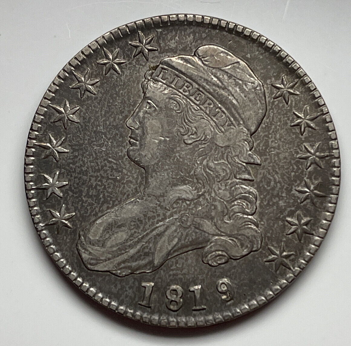 1819/8 Small 9 Us 50c Bust Capped Bust Half Dollar Xf