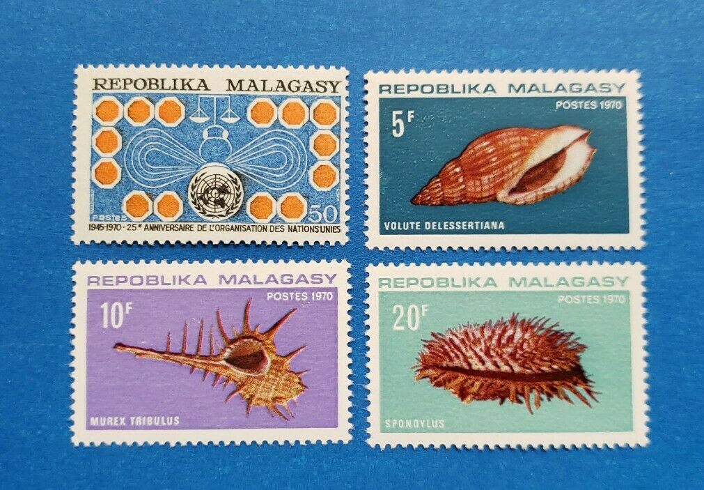 Malagasy Republic Stamps, Scott 445, 447-449 Complete Sets Mnh