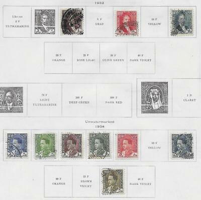 10 Iraq Stamps From Quality Old Antique Album 1932-1934