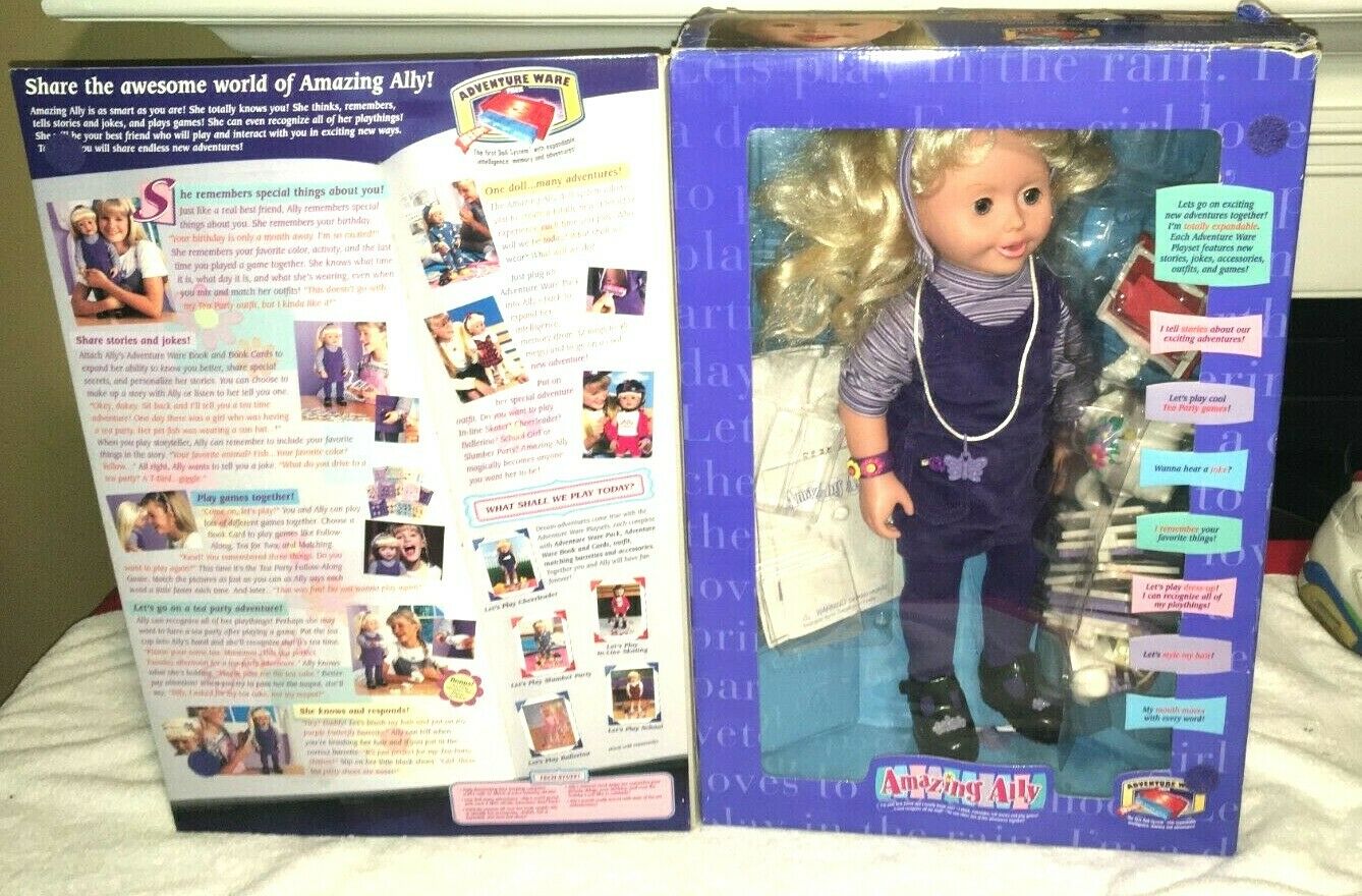 Vintage 1999 Playmates Amazing Ally In Box With Accessories Works Well