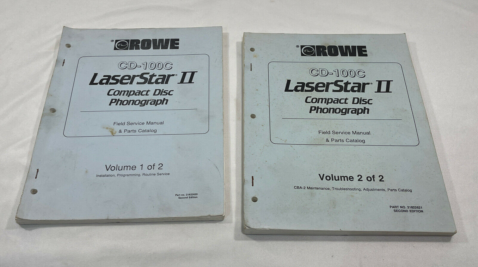 1992 Rowe Cd-100c Volumes 1 And 2 Jukebox Manual Arcade Manuals. Htf