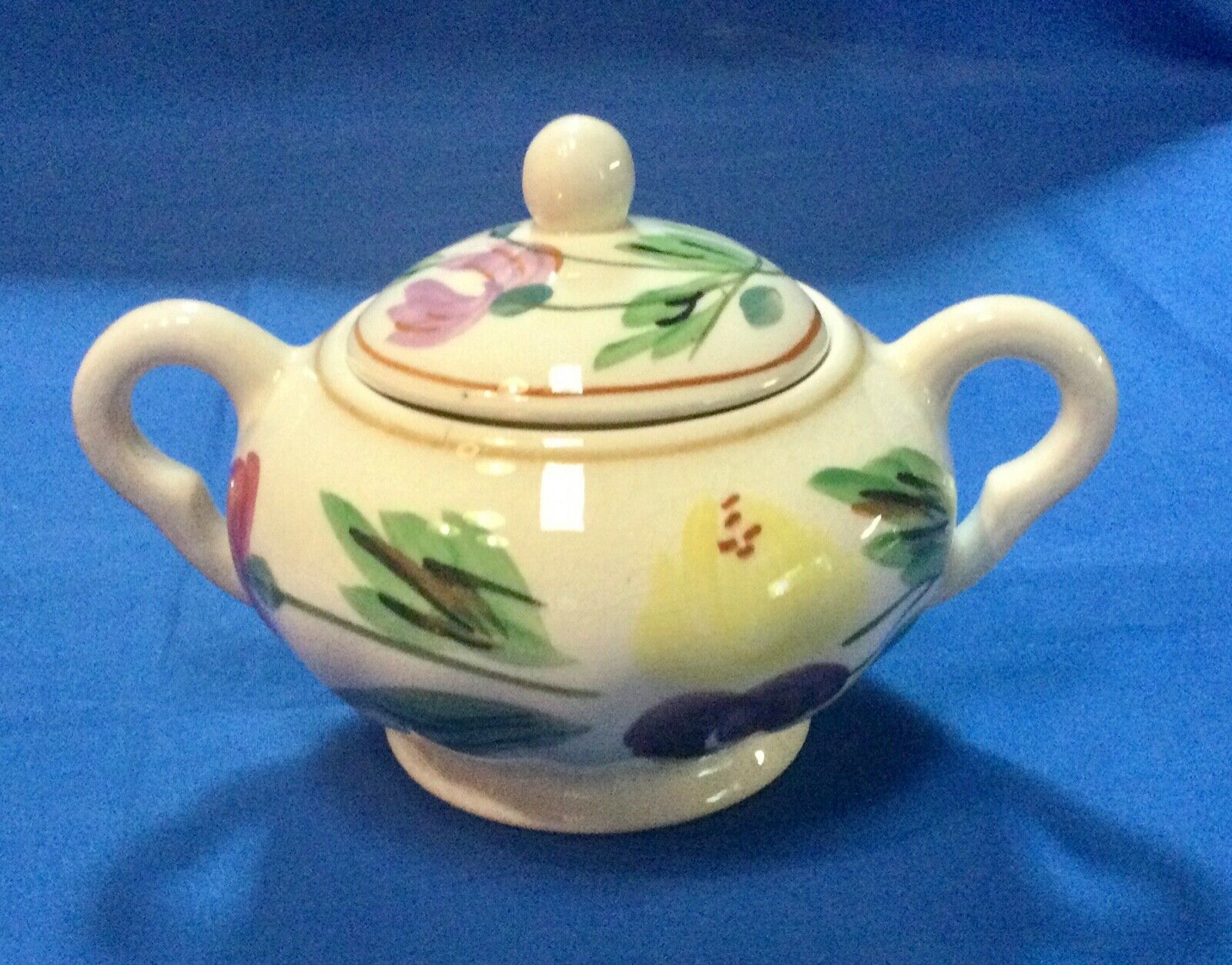 **blue Ridge Pottery "sunday's Best" Sugar With Lid**