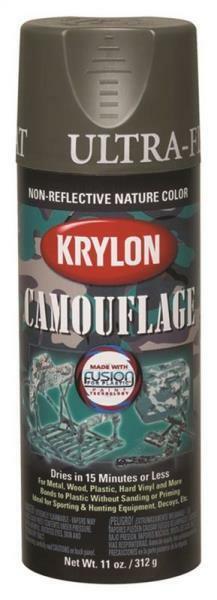 New Krylon 4293 11 Oz Spray Camouflage Ultra Flat Olive Drab Paint 1987841