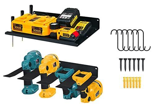 Wokyy Electric Drill Storage Rack Upgraded Wall Mounted Power Tool Organizer ...