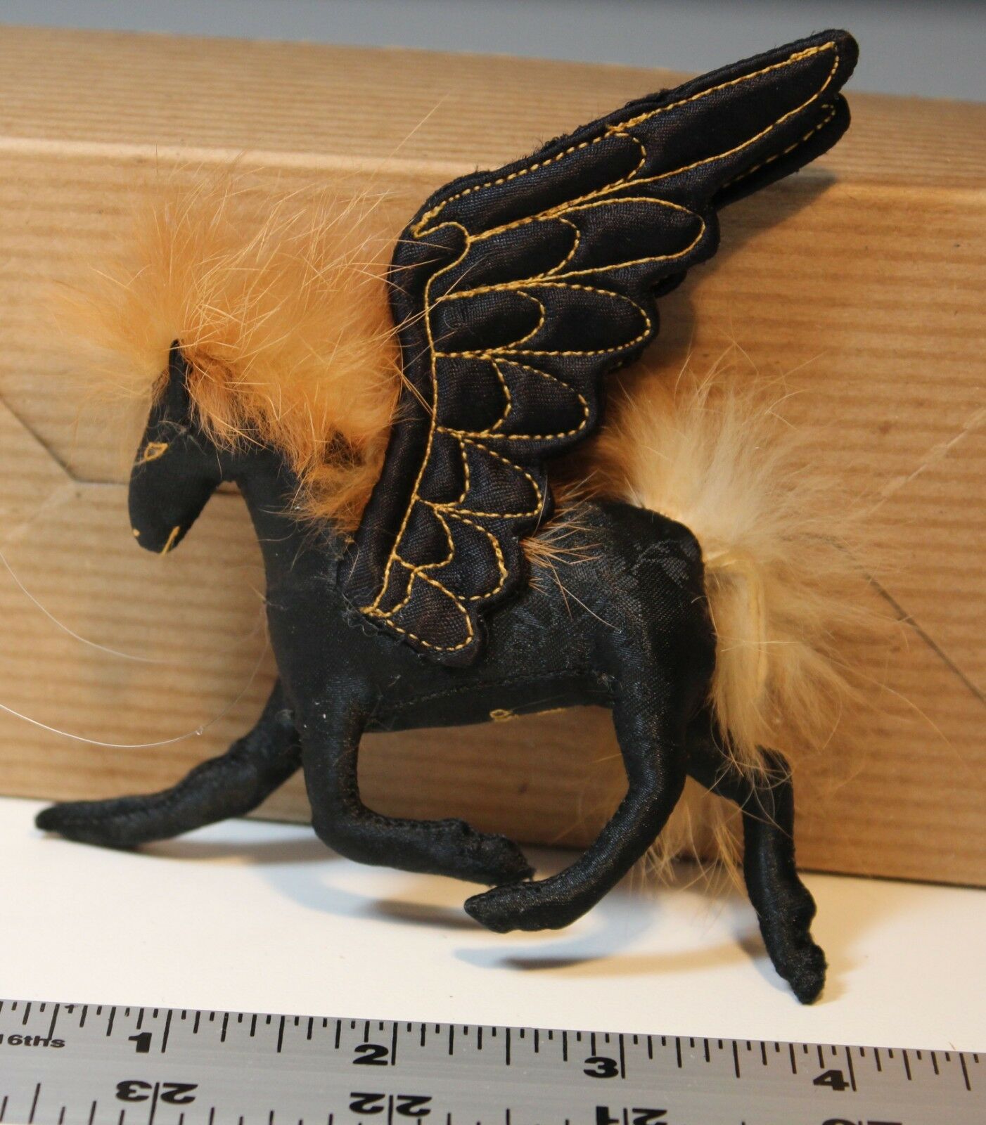 Pegasus Winged Horse Artisan Sculpted And Sewn Fabric Ornament