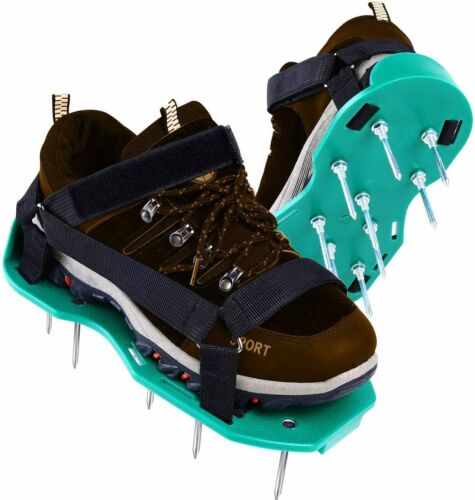 Ohuhu Lawn Aerator Shoes Heavy Duty Spike Aerating Lawn Soil Sandals