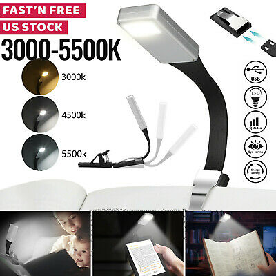 Usb Rechargeable Led Book Light Flexible Clip On Book Light Night Reading Lamp