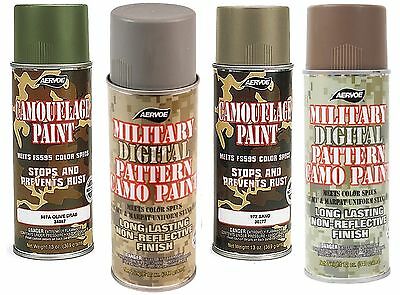 Military Camo Spray Paint - Digital Camouflage 12 Oz Od Foliage Sand Coyote Usa