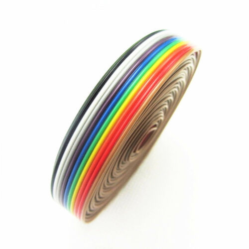 New 1.27mm Spacing Pitch10 Way 10p Flat Color Rainbow Ribbon Cable Wiring Wire