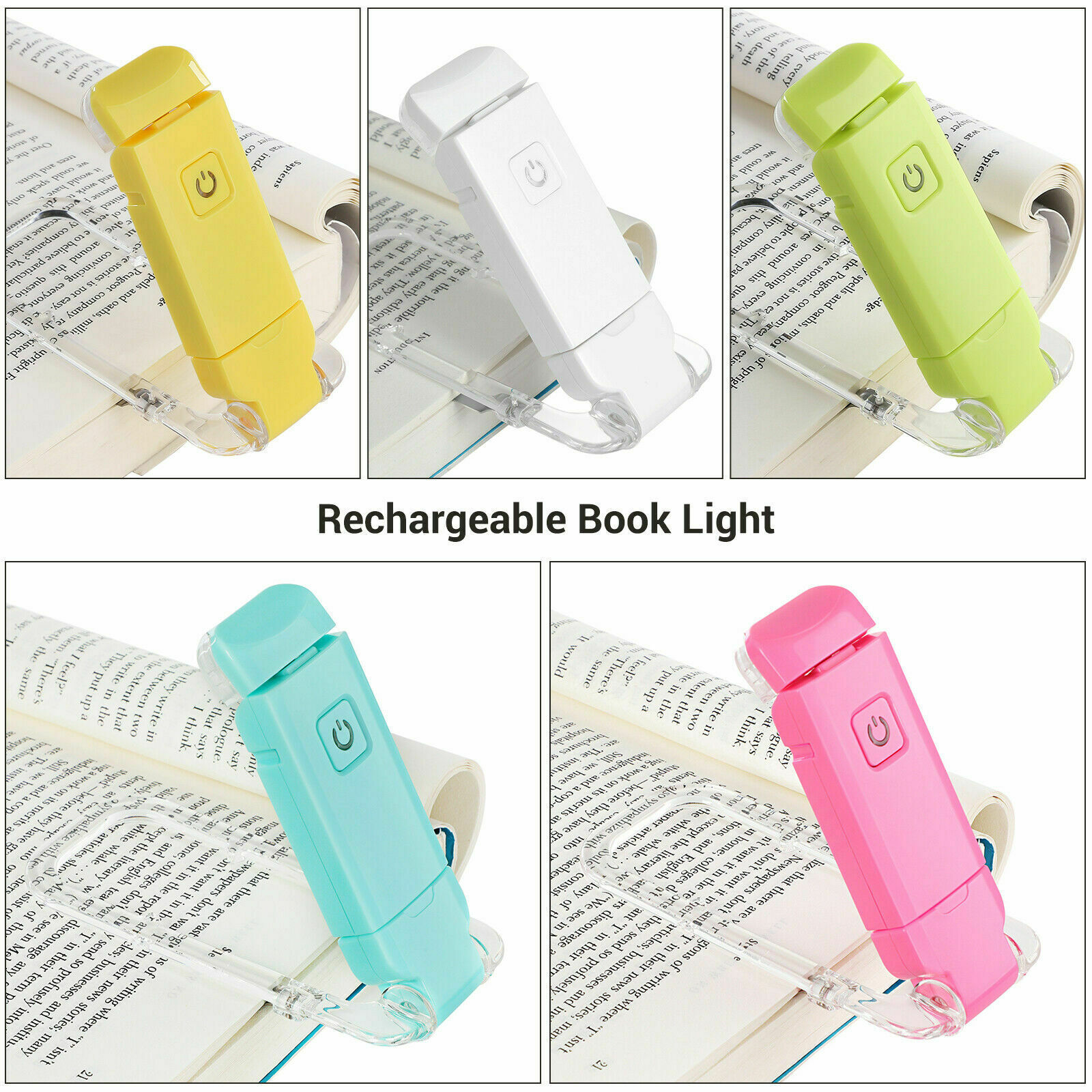 Dewenwils Rechargeable Book Light For Reading In Bed Clip On Book Warm White