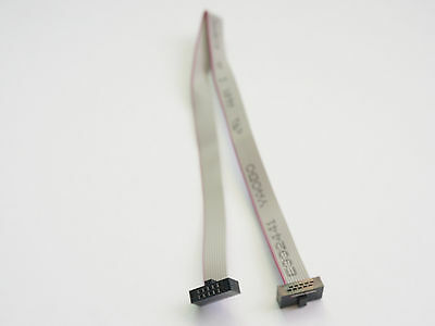 2 Pcs  2x5 (10-pin) Idc Ribbon Cable, 1.27mm Pitch, 20cm