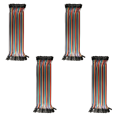 4pk 40-wire Female-female Jumper Wire; 40p Color Wires Ribbon Cable Arduino Usa